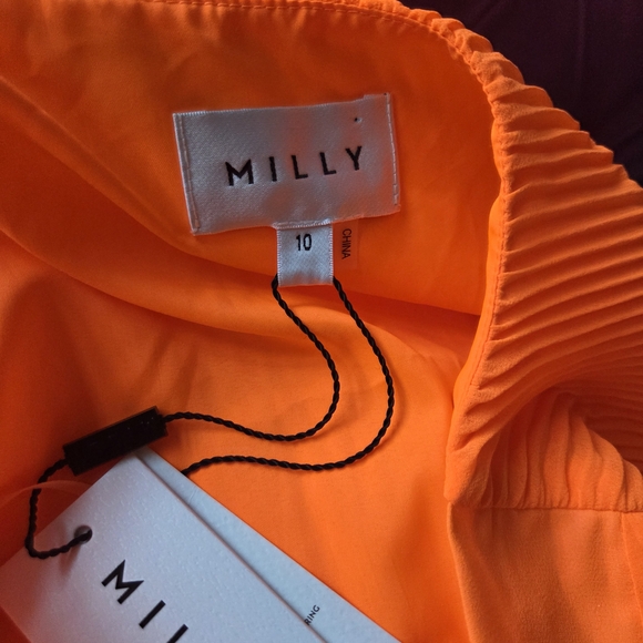 Milly Bright Orange Long Sleeve Dress - Picture 4 of 5